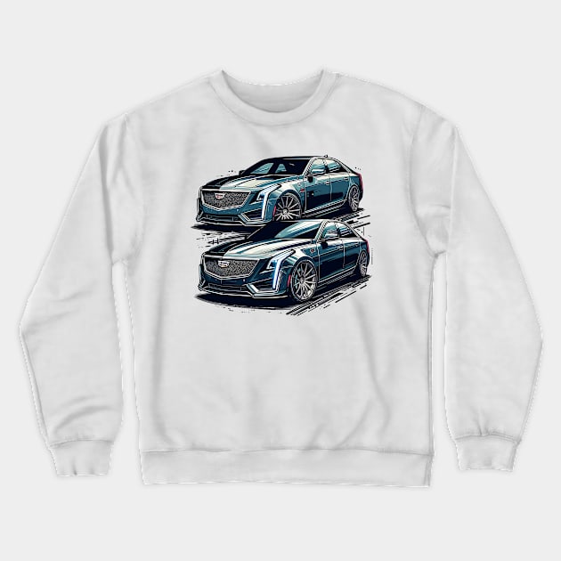 Cadillac CT6 Crewneck Sweatshirt by Vehicles-Art